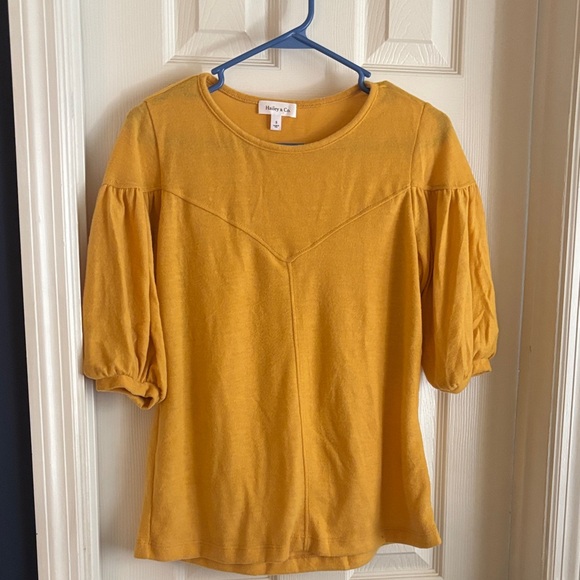 Universal Thread Mustard Blouse - Picture 1 of 4